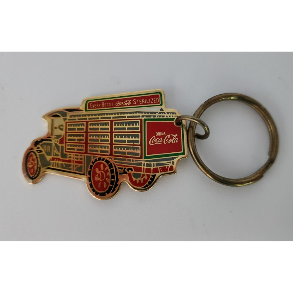 Coca-Cola Keychain Unisex 1987 Vintage Delivery Truck Retro Metal Coke VGC